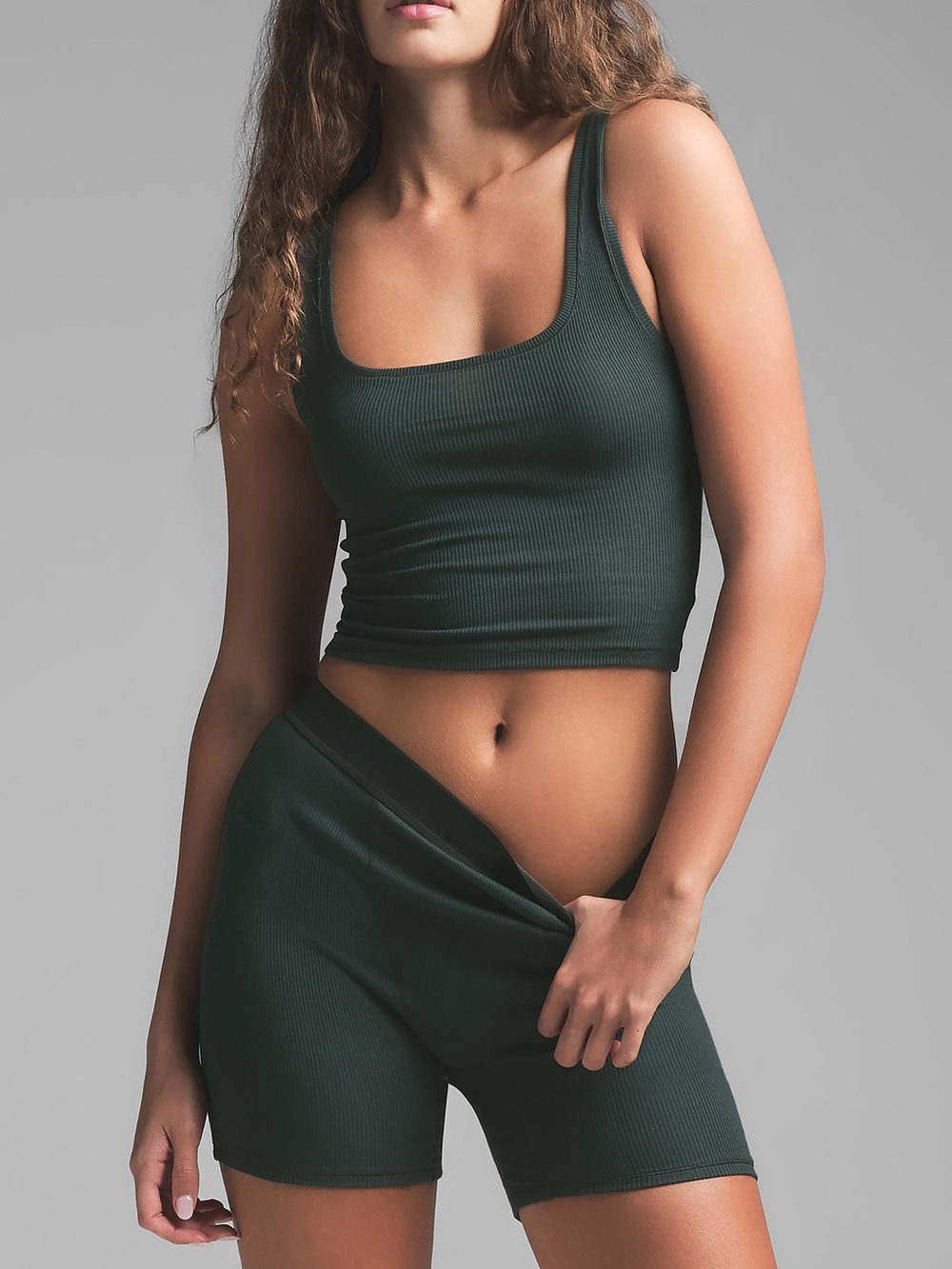 SKIMS Spruce Cotton Rib Tank